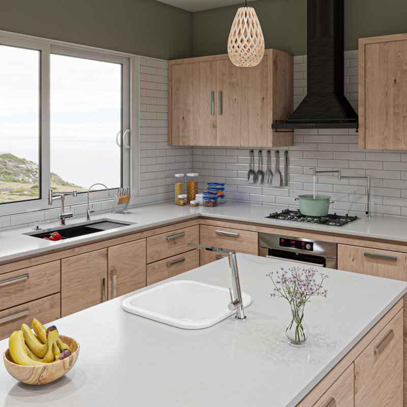 33.86'' L Double Bowl Granite Kitchen Sink, Matte Black