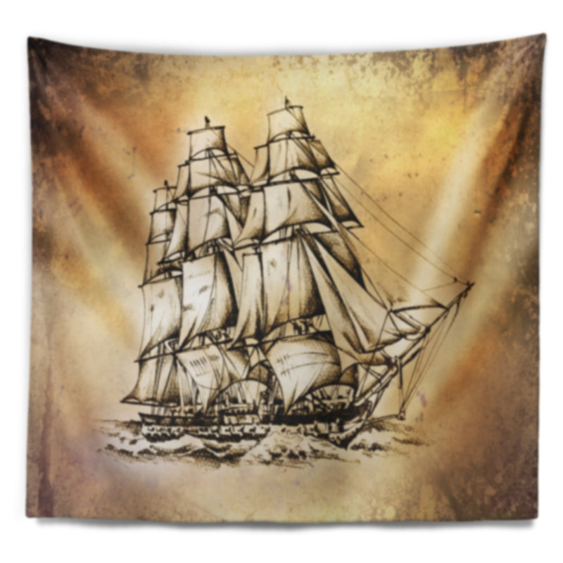 Tapisserie de tissu en polyester, avec accessoires suspendus et inclus, H 68 po x l 80 po