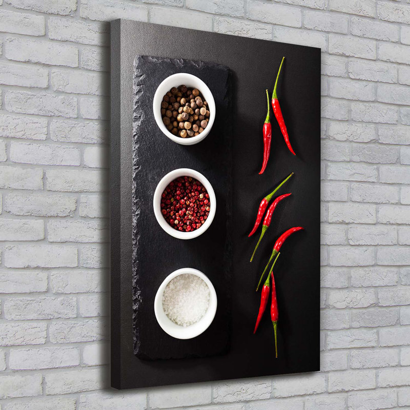 Spices And Peppers - Wrapped Canvas Print