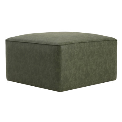 Square PU Leather Ottoman
