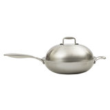 Coyote 12.5" Non-Stick Stainless Steel Wok with Lid