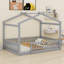 Structure de lit en bois avec clôture-914200448