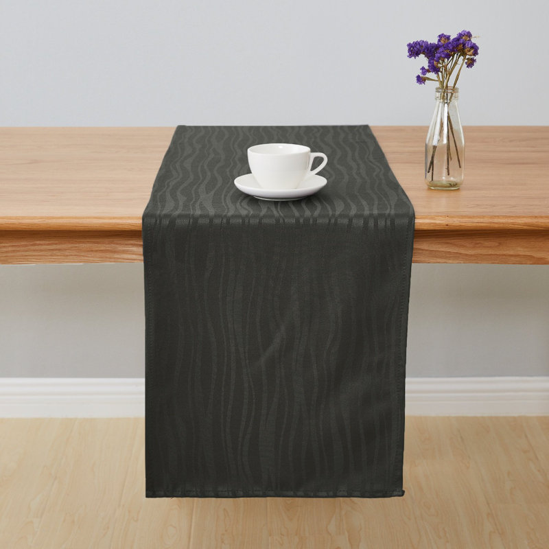 Wrinkle and Water Resistant Spill-Proof Tablecloths, 72" L x 14" W, Gray