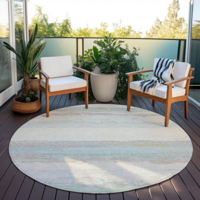 Tapis lavable intérieur / extérieur ivoire Runa 
