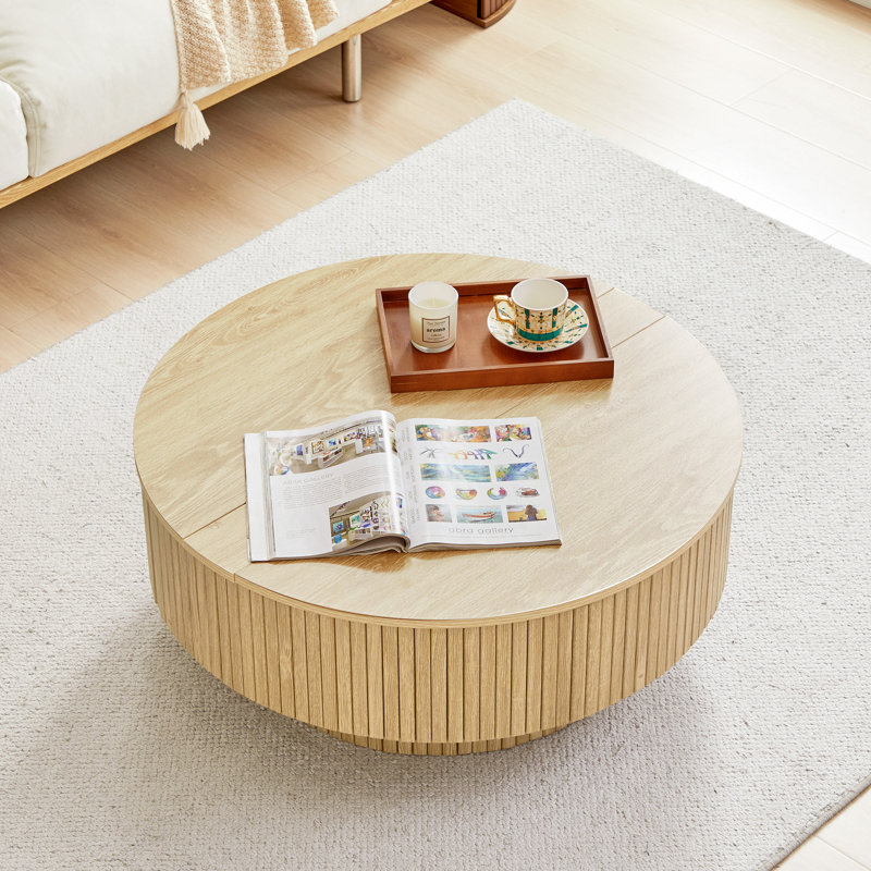 Table basse Mid Century, Naturel