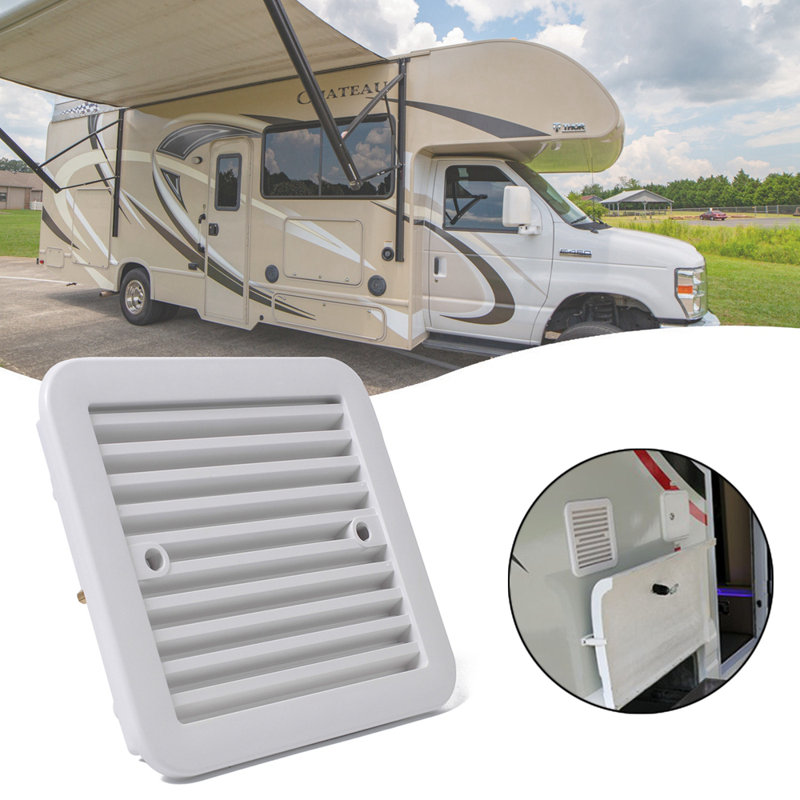 White 12V Silent Side Exhaust Air Fan for RVs and Trailers