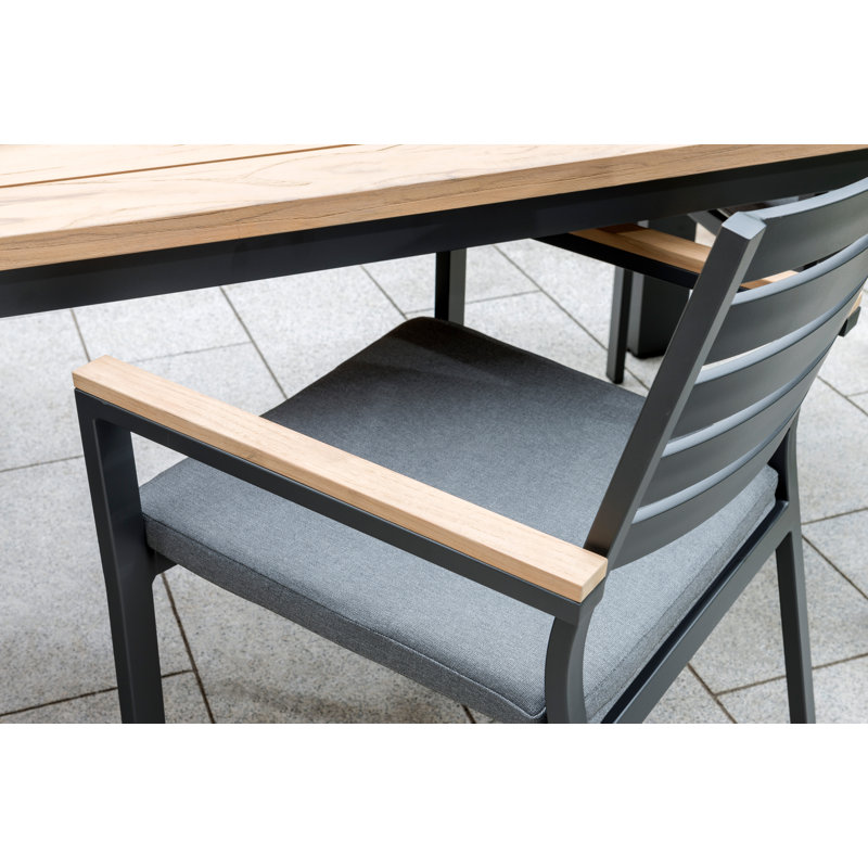 Elba 87'' Rectangular 6 - Person Outdoor Dining Set with Cushions
