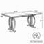 Bureau d'ordinateur moderne simple en bois noir l 62,99 po