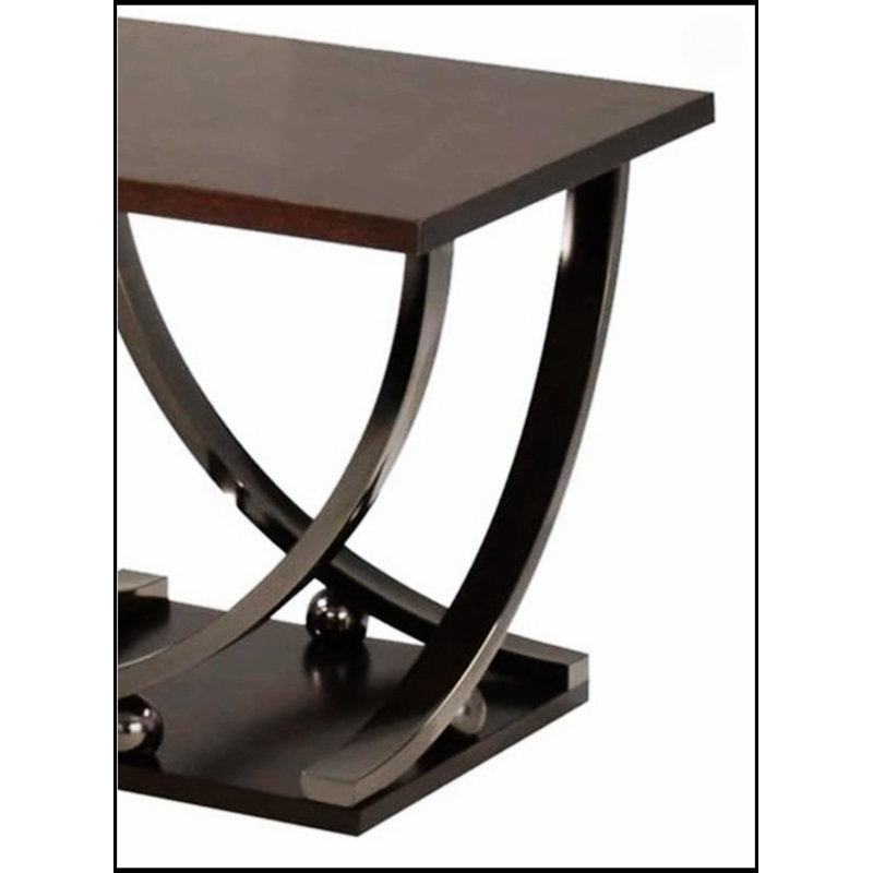 Table d'appoint Isiah avec plateau et étagère inférieure en bois durable, design moderne pour une utilisation polyvalente à la maison