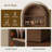73" Arched Bookshelf  with Drawers and Open Display Shelves, 6-Tier Farmhouse Bookcase with Adjustable Shelf-211314370-206242615