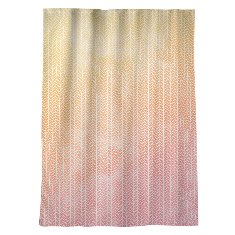 Avicia Sateen Room Darkening Curtain Single Panel, Pink/Yellow