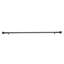 Black Aluminium Alloy, Resin Adjustable 3cm Bay Window Single Curtain Rod-1389288475