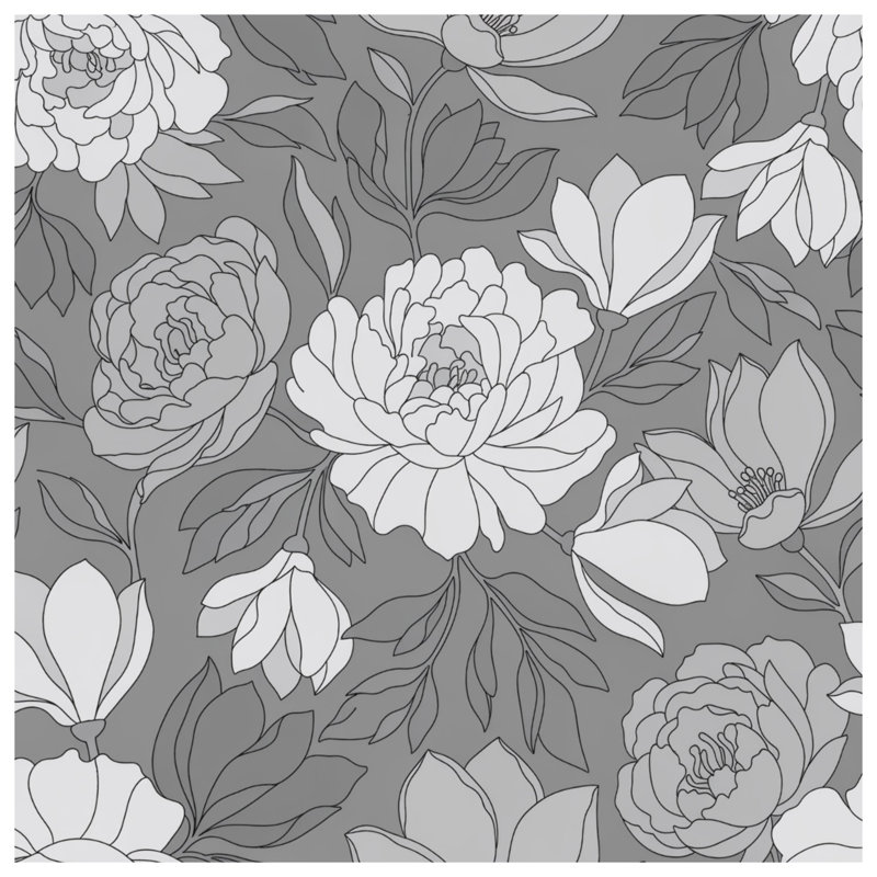 Rideau de douche Floral, 70in W x 93in H