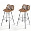 Chaise d'appoint brune Wishbone (ensemble de 2)-1575764451-1575764478