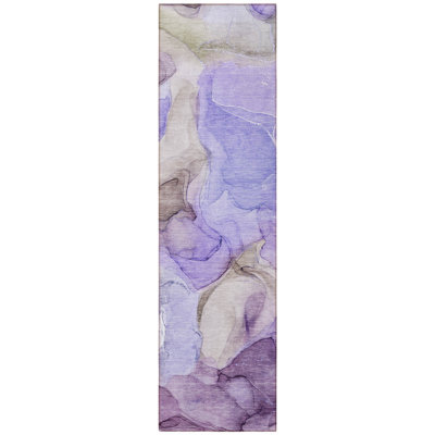 Tapis de couloir intérieur et extérieur gris 8 pi