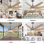 Ariella - Eight Blade Ceiling Fan - Integrated LED - Matte Black Finish - Matte White Blades-238019792-238019802