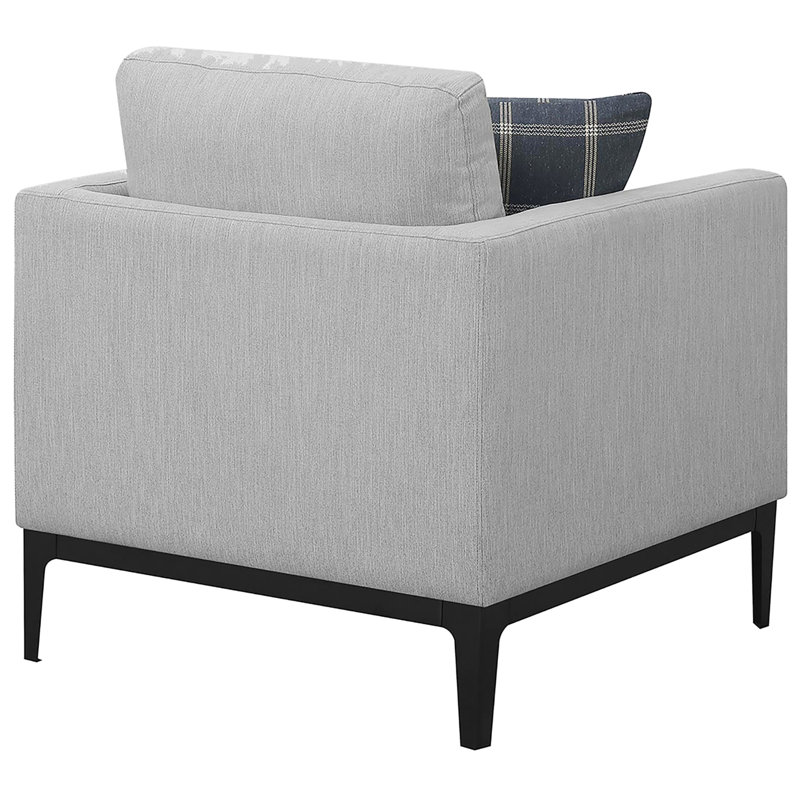 Chaise grise pour la détente - Siège et dossier