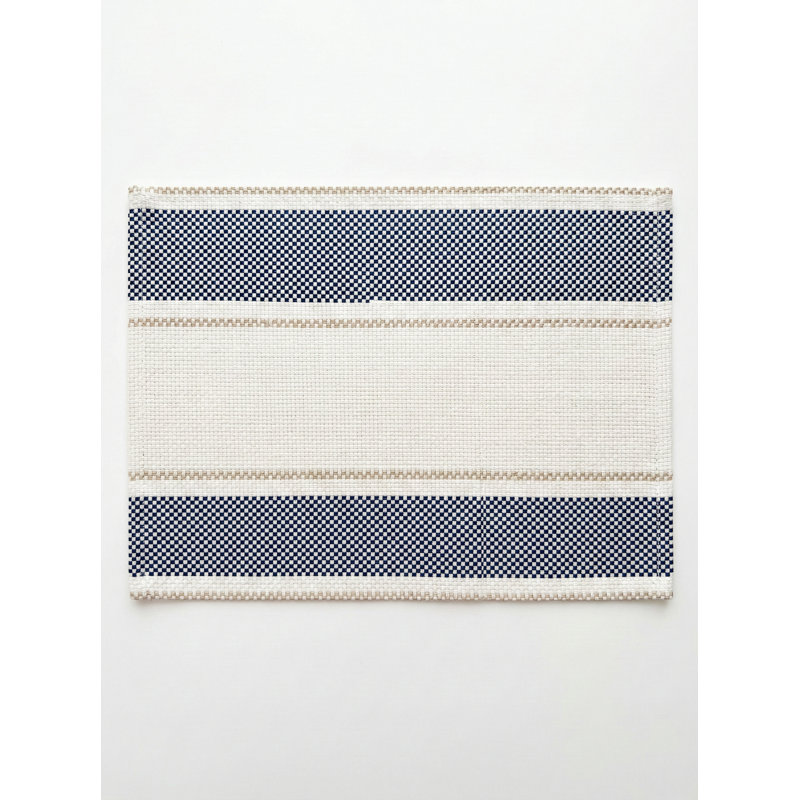 Napperon rayé bleu marine, Blue