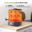 Boîte de bain d'eau électrique MOOSUM 27 pte, écran ACL numérique avec minuterie et contrôle de la température, comprend un support et un couvercle de mise en conserve, protection automatique contre le réchauffement et la surchauffe, acier inoxydable