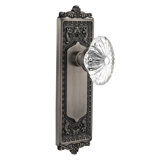 Egg & Dart Plate with Oval Fluted Crystal Door Knob