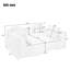 Canapé modulaire modulaire 137,8 po