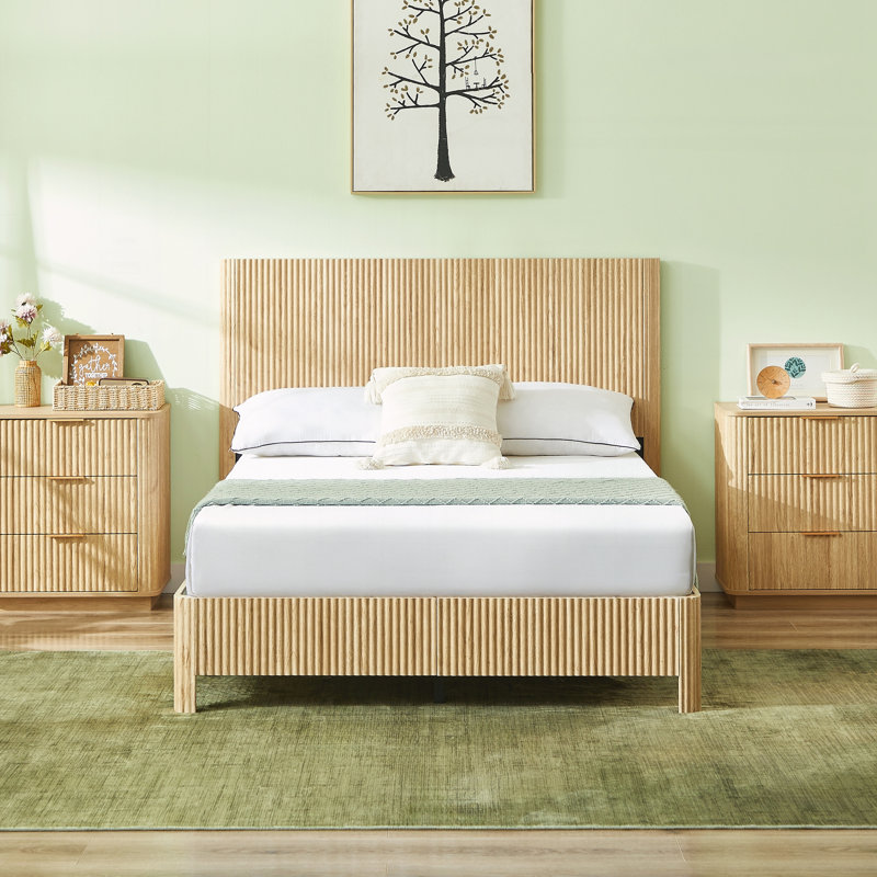Dimensions : Ligne courbe en bois ondulÃ©, Full, Oak