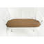 Banc blanc rembourré en métal et aluminium coulé avec rose floral, convient pour l'extérieur de patio, de pelouse et de jardin captivant