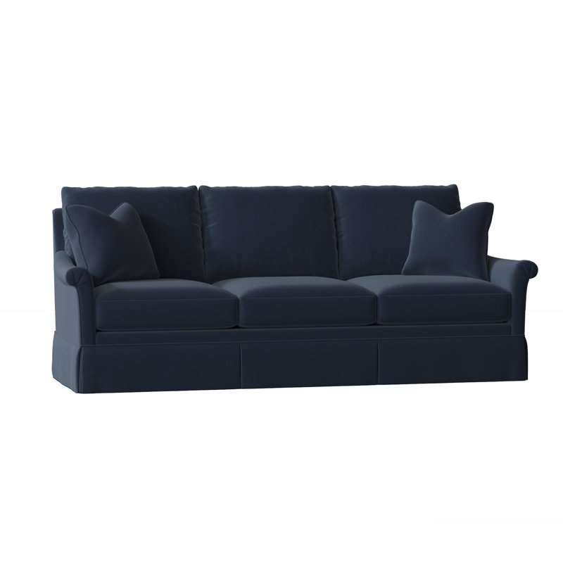 Canapé à accoudoirs roulés avec coussins réversibles 91,5 po Olivia, 7609 Crème