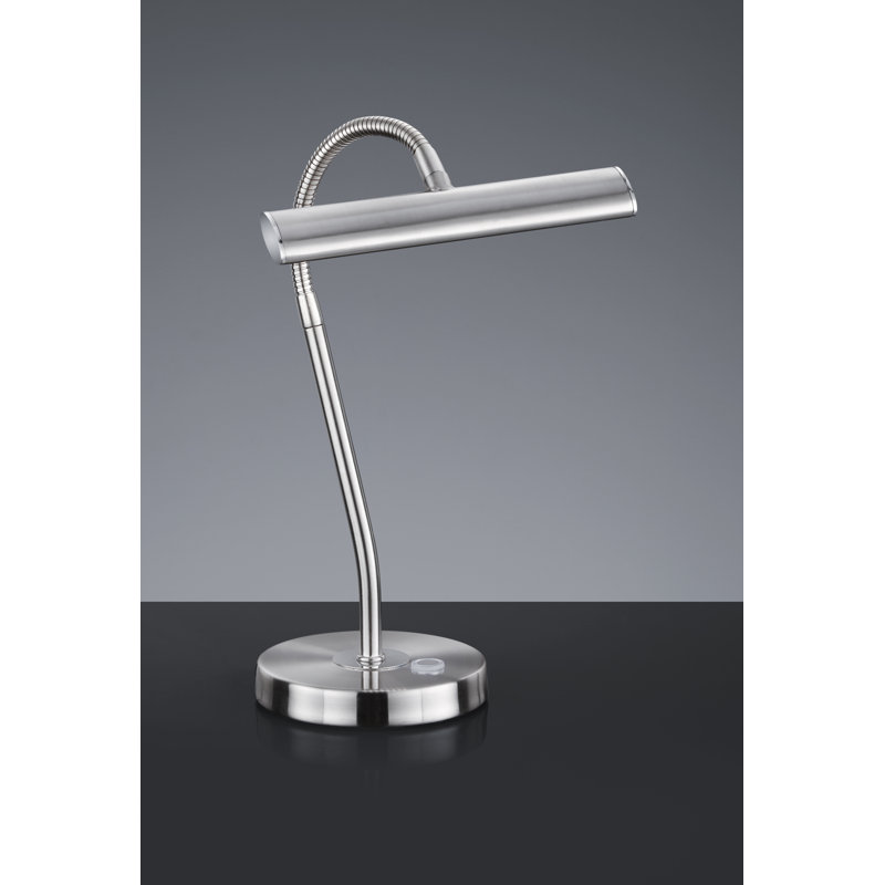 Azaz Adjustable Metal Bankers Lamp, Nickel Matt