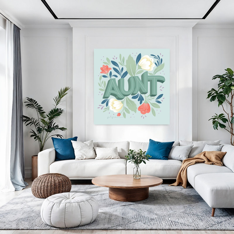 Tante, art floral contemporain, H 48 po x l 48 po