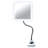 Flexible Magnifying Mirror 10X With LED Light And Gooseneck, Lighted Travel Makeup Mirror, Lock Suction, Natural Daylight LED, Cordless And Portable (Mira Plus)