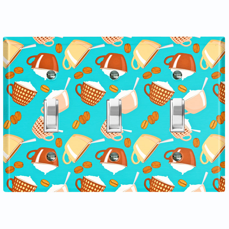 Patterned 3 - Gang Toggle Light Switch Standard Wall Plate