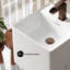 Lavabo de salle de bain mural carré 16,5 po Pur