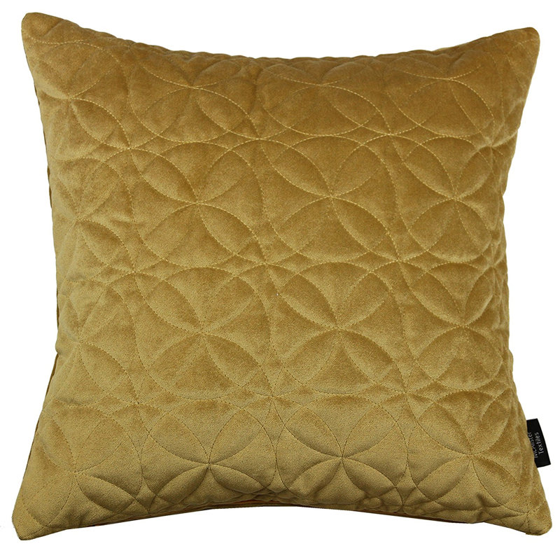 Huebert Square Throw Pillow Cover, Ochre Gold, Cushion Cover, 60 x 60cm