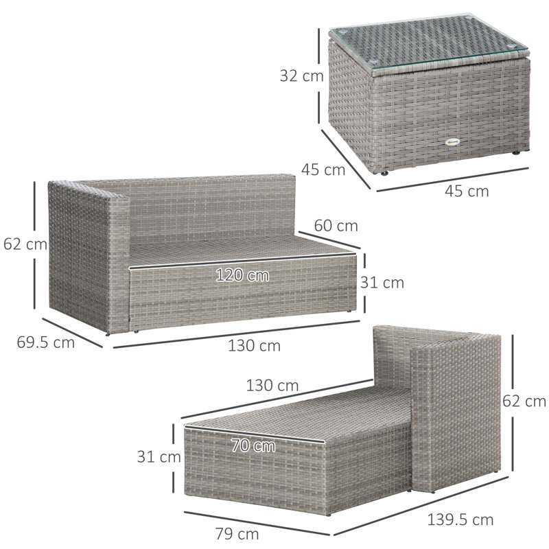 Flessel Rattan Sofa Set