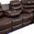  3-Piece Manual Reclining Sectional With LED Lights, Bluetooth Console And Drop-Down Table - Faux Leather Sofa-117045782