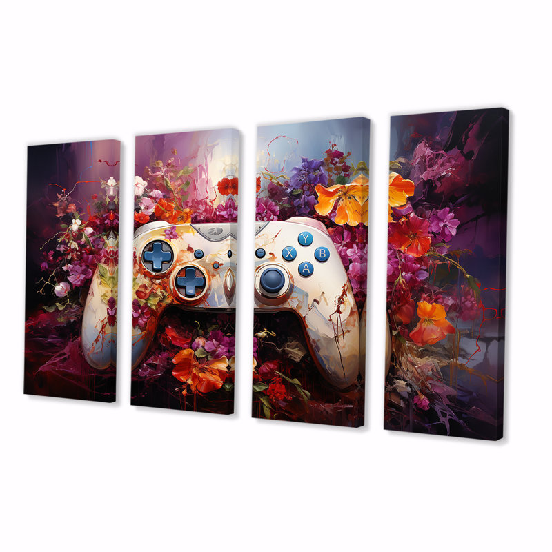 Ensemble de décoration murale 4 pièces Blooming, H 32 po x l 64 po