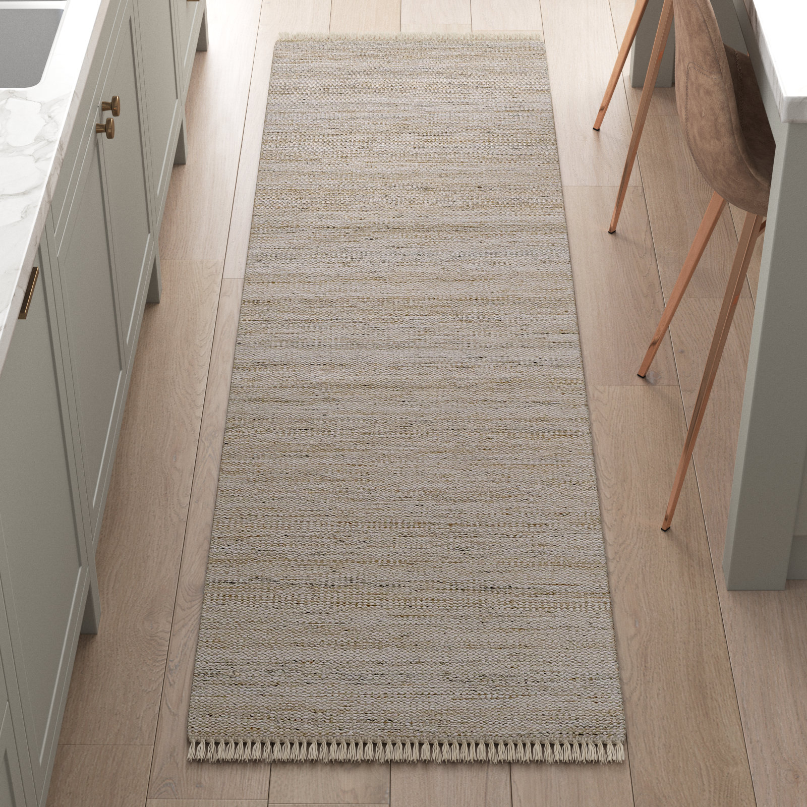 Cassandra Handwoven Natural Indoor / Outdoor Area Rug, Runner 2'3" x 8'