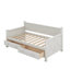 Lit de jour simple avec 2 grands tiroirs Rhonnie, structure en forme de X-640994337