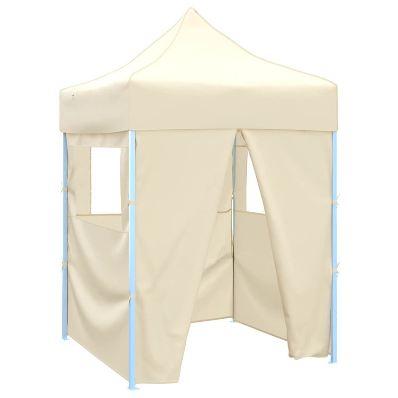 3m x 3m Steel Pop-Up Party Tent, Cream, 200cm W x 200cm D
