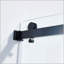 56-60 x 75 Double porte de douche coulissante sans cadre - verre 8 mm, noir mat