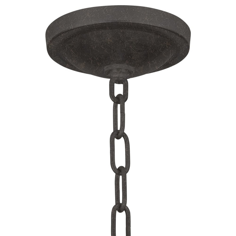 Lustre empire 6 lumières Arizona, Noir antique, H 34 po x l 34 po x P 34 po