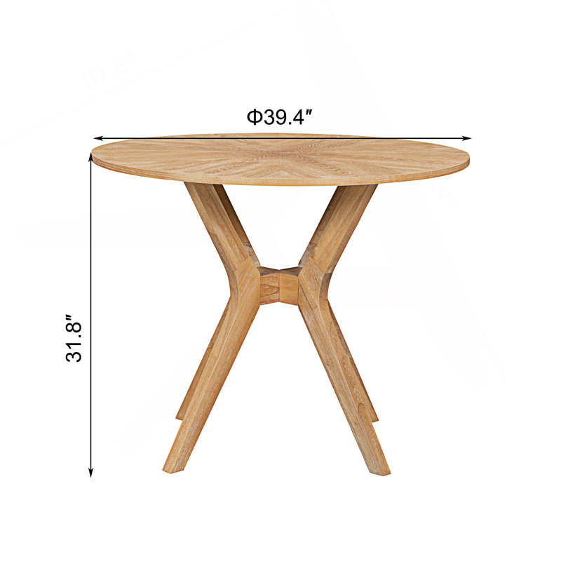 Table de salle à manger Mid-Century, Naturel