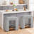 24" Boucle Counter Stool,Modern Bar Stool  With Footrest-565984469