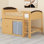 Structure de lit mezzanine pour enfants avec armoire de rangement, garde-robe, lumières DEL et garde-corps de sécurité