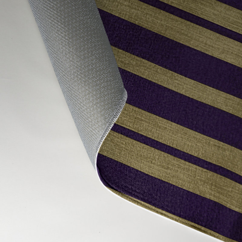 Tapis intérieur / extérieur mauve HorizontalStripes, Rectangle 9 pi x 12 pi