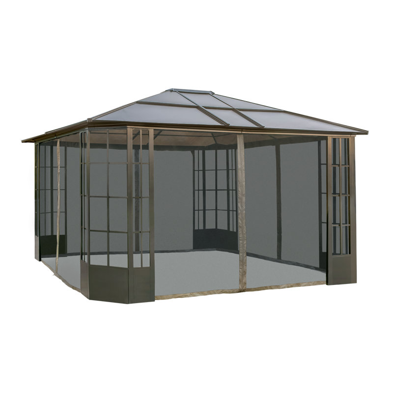 Sojag Savino Gazebo Black, 12 Ft. W x 10 Ft. D