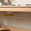 Bureau rectangulaire en bois massif et métal Burlywood-655975368