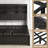 Metal Bed Frame with Bookcase Headboard-954591