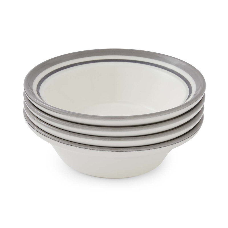Portmeirion, Potters Stripe - Side Plates, Grey